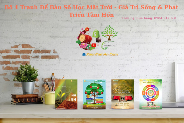 Combo 3 – Bộ 4 Tranh Để Bàn Số Học Mặt Trời | Giá Trị Sống - Phát Triển Bản Thân